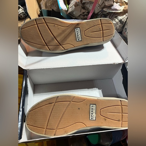 Sperry Top Sider Mens Halyard 2 Eye Denim Blue Slip On Boat Shoes Size 12 - Picture 9 of 11